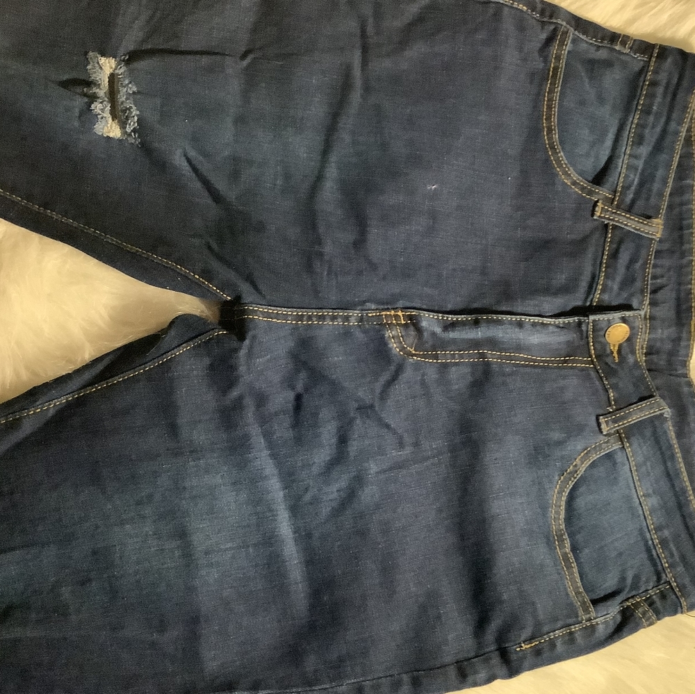 Denim Ripped Skinny Jeans